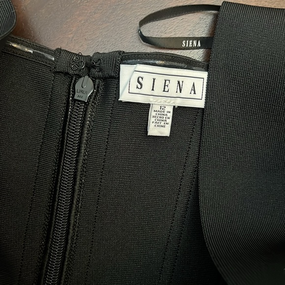 SIENA Stretch Bandage Knit Square Neckline Corset Bodice Bodycon Dress - Picture 11 of 16